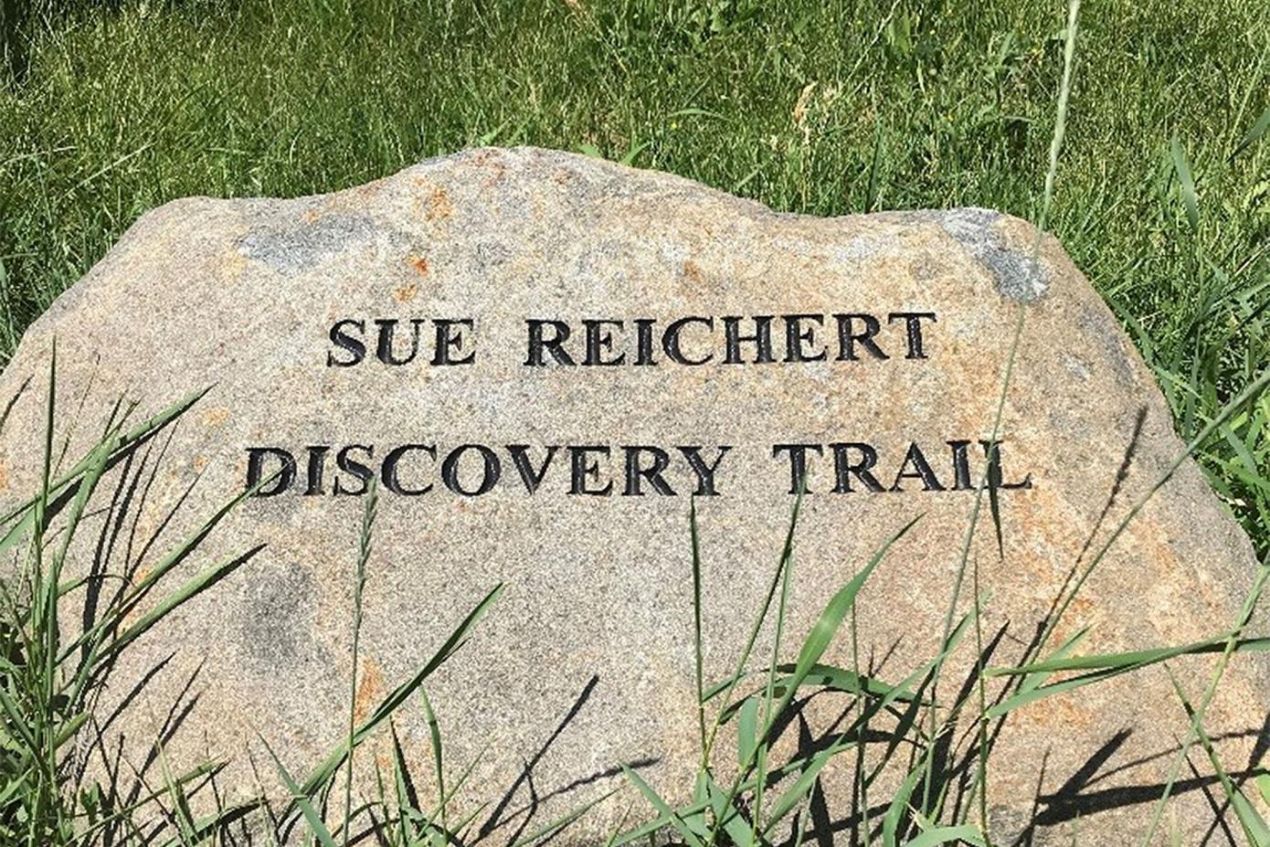Sue Reichert Discover Trail marker