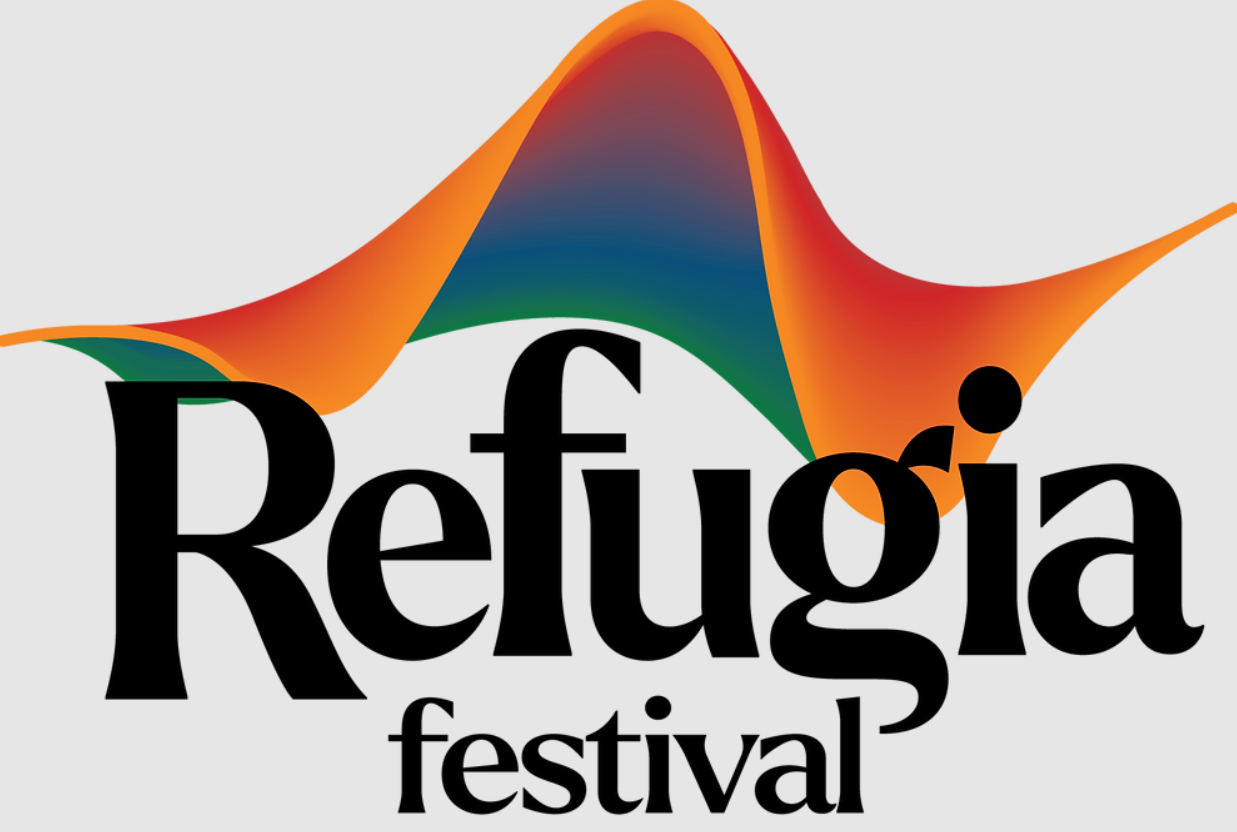 text illustration that says 'refugia festival"