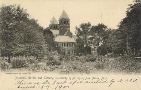 1900 photograph of old Botanical Garden at University of Michigan