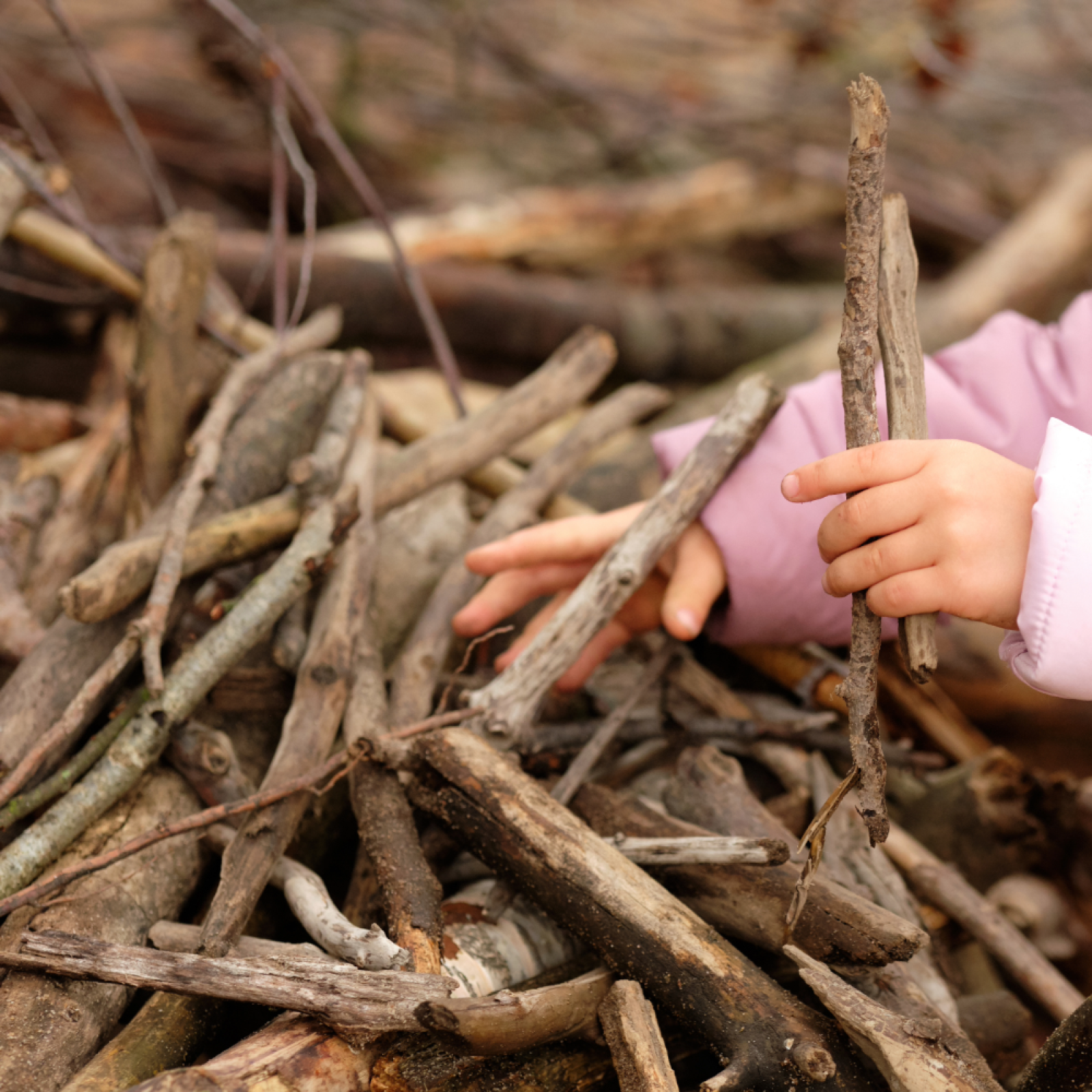 A child playing with craft clay.