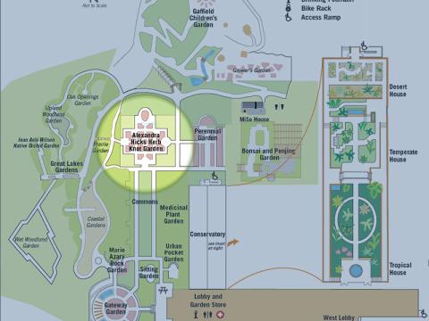 Map to Herb Knot Garden
