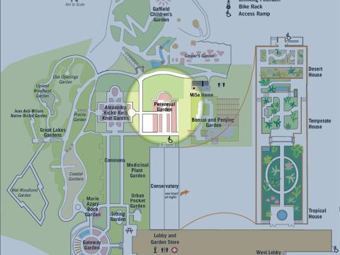 Map to the perennial garden