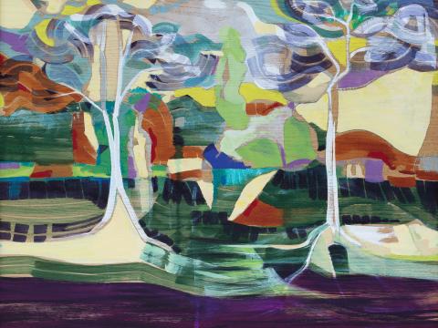 Anne Erlewine painting: Two Trees