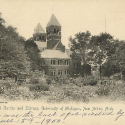 1900 photograph of old Botanical Garden at University of Michigan