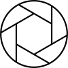 Icon of a camera shutter
